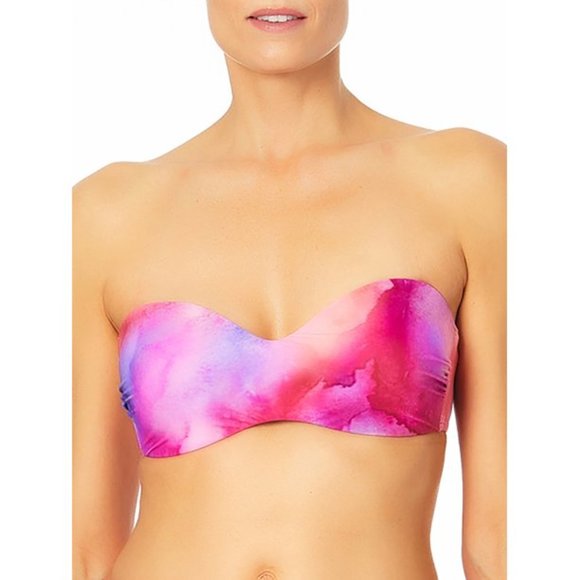 SANDFLOWER Bandeau Swim Top Tye Dyed Canyon Pink Color Women's Size L(12… - Picture 5 of 11